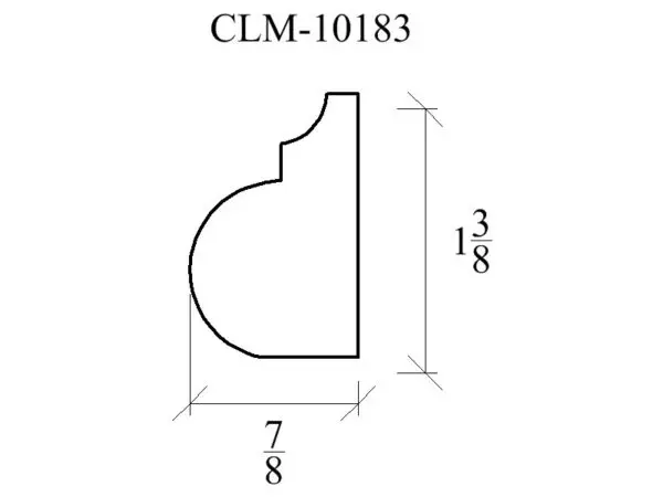 Line drawing of a molding profile CLM-10183.