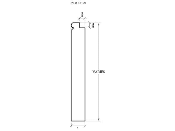 Line drawing of a door frame.