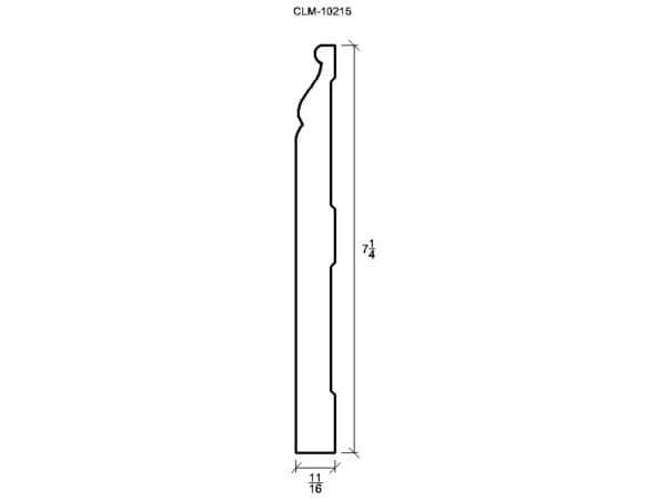 Line drawing of a door casing.