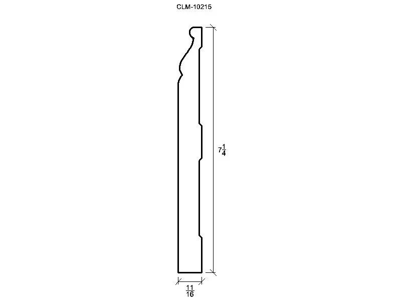 Line drawing of a door casing.