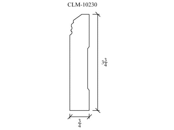 Line drawing of CLM-10230 molding.