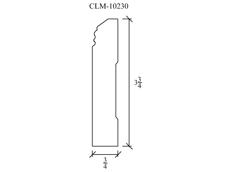 Line drawing of CLM-10230 molding.