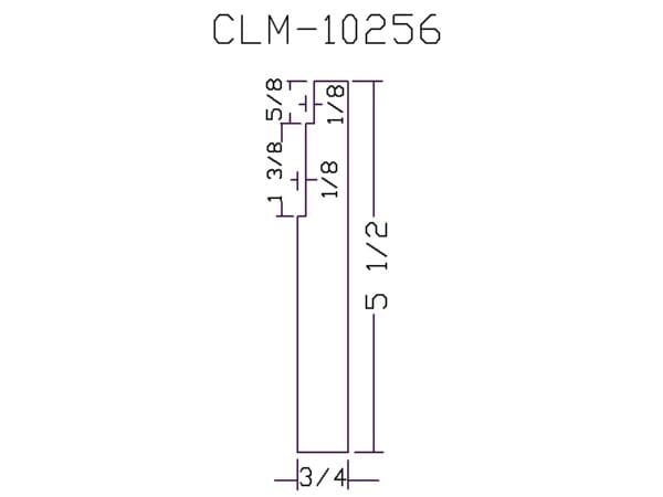 CLM-10256: Diagram showing dimensions.