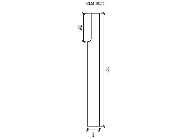 Line drawing of a door casing.