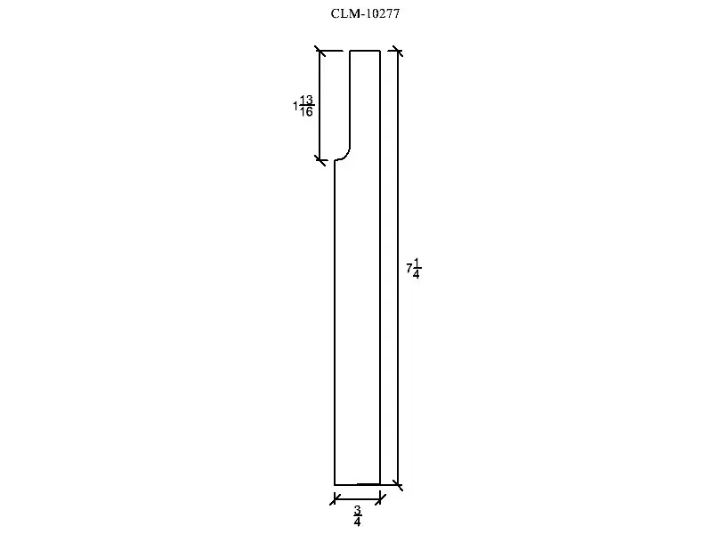 Line drawing of a door casing.