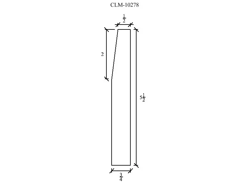 Diagram of a rectangular shape with dimensions.