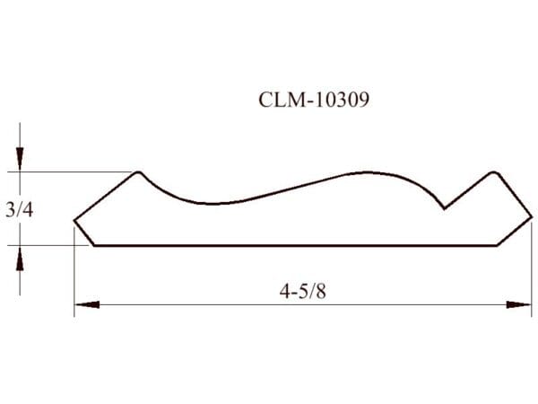 Line drawing of molding profile CLM-10309.