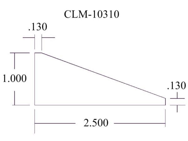 Diagram of CLM-10310 with dimensions.