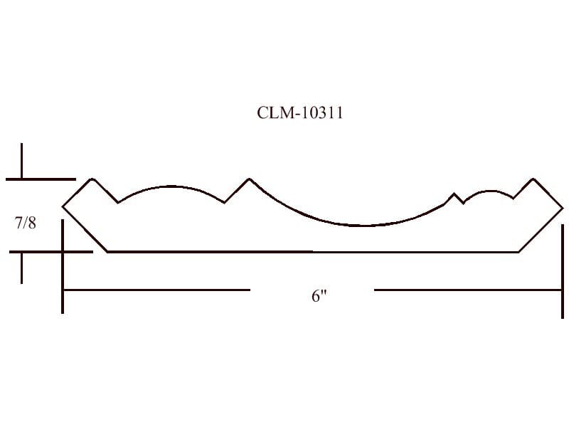 CLM-10311 molding, 6" long, 7/8" high