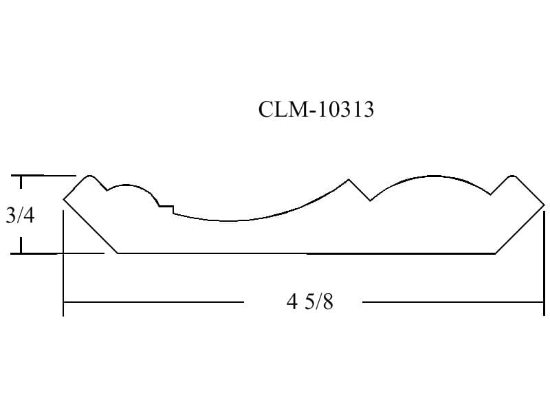 Line drawing of molding profile CLM-10313.