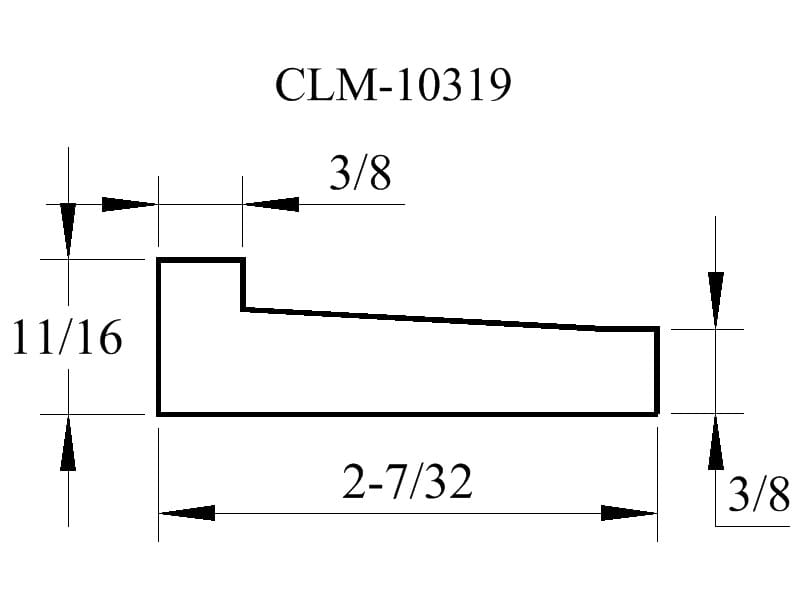 CLM-10319 profile line drawing.