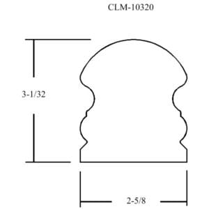 Line drawing of a CLM-10320 column.