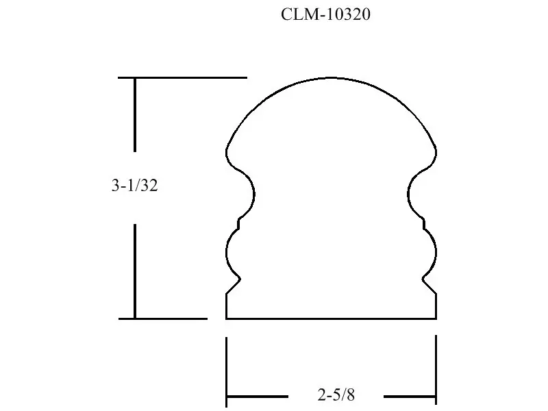 Line drawing of a CLM-10320 column.