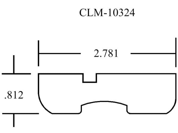 Line drawing of CLM-10324 part.