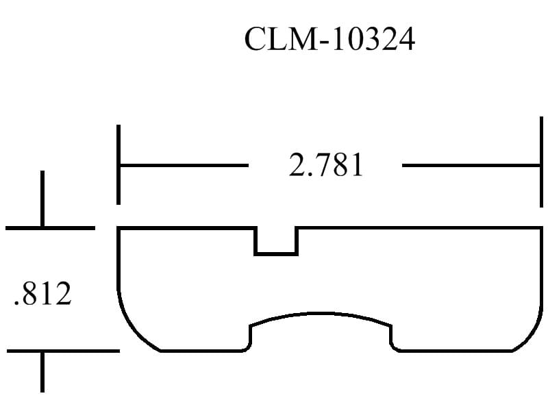 Line drawing of CLM-10324 part.