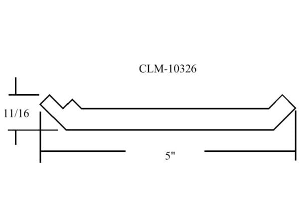 CLM-10326 metal flashing 5" x 11/16"