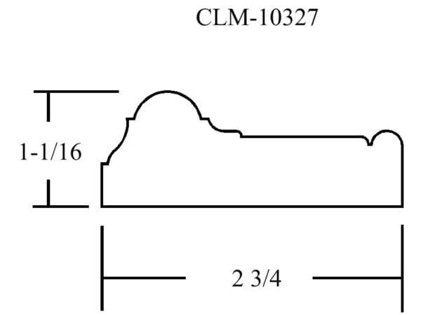 CLM-10327 molding profile diagram.