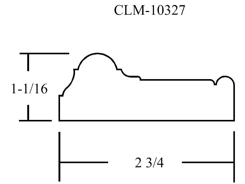 CLM-10327 molding profile diagram.