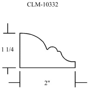 CLM-10332 molding profile diagram.