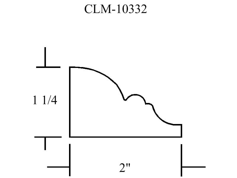 CLM-10332 molding profile diagram.