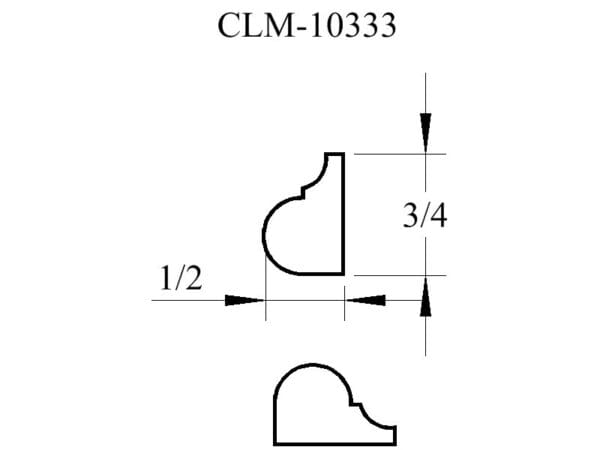 CLM-10333 molding profile diagram.