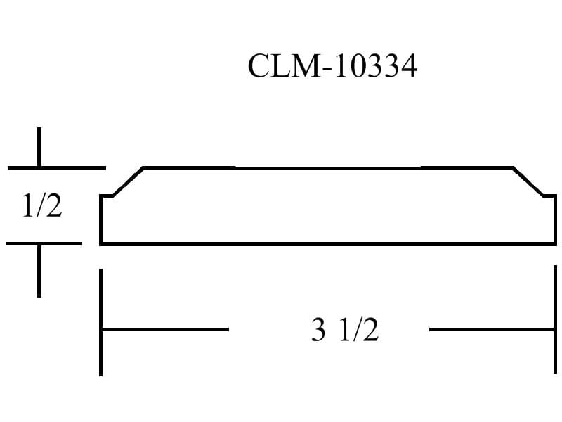 CLM-10334, 3 1/2 x 1/2 inch molding.