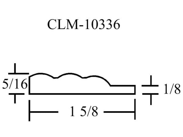 CLM-10336 moulding profile diagram.