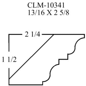 Casing Diagram, CLM-10341, 13/16 x 2 5/8.