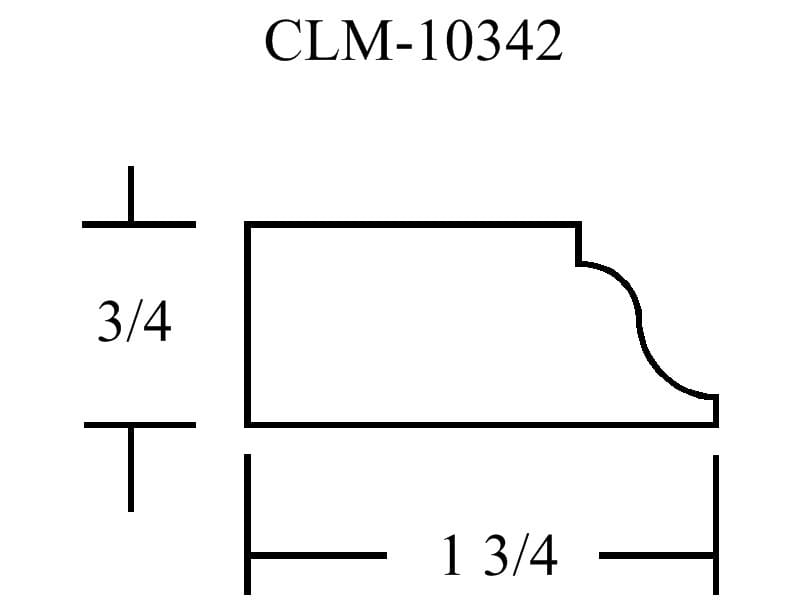 CLM-10342, molding profile diagram.