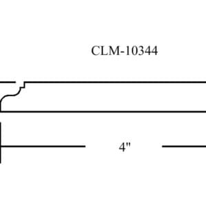 Casing molding, 4 inches by 1/2 inch.