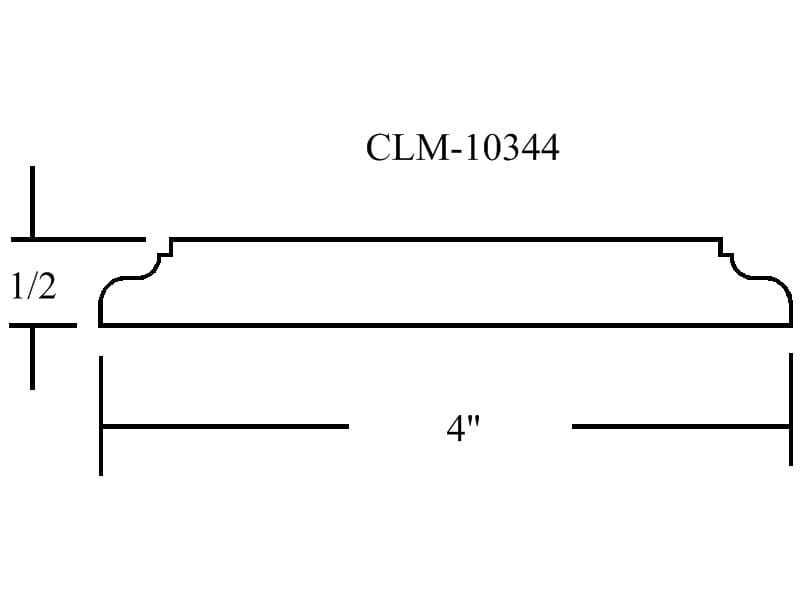 Casing molding, 4 inches by 1/2 inch.