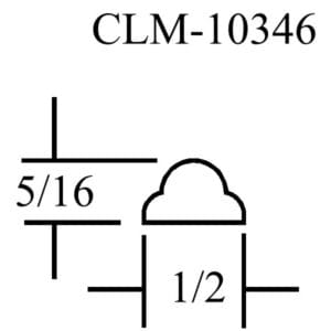 CLM-10346 diagram with fractions 5/16 and 1/2.