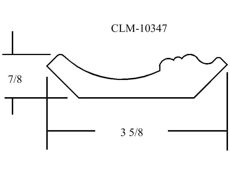 Line drawing of molding profile CLM-10347.