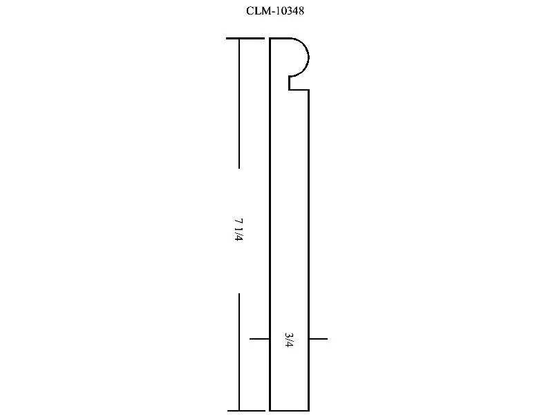 Line drawing of a rounded door casing.