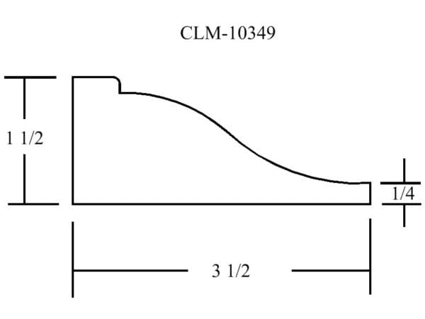 Casing profile, 1 1/2" x 3 1/2"