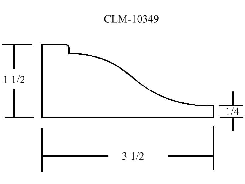 Casing profile, 1 1/2" x 3 1/2"