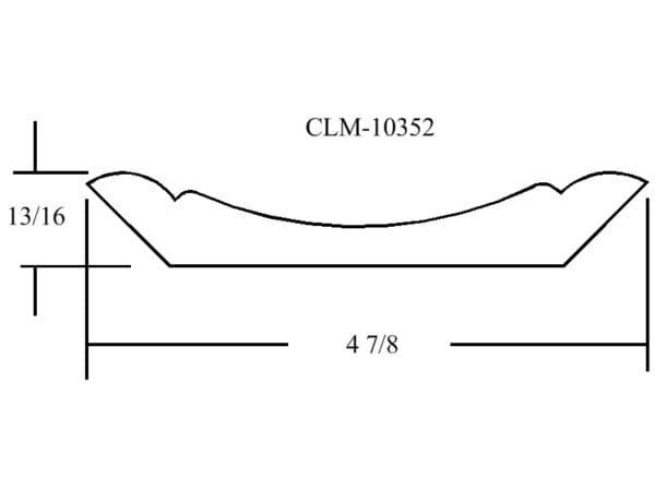 CLM-10352, curved shape, 13/16" x 4 7/8"