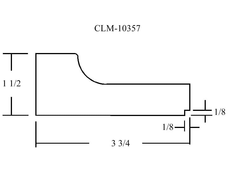 CLM-10357, rectangular frame with rounded corner.