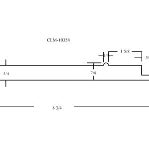 CLM-10358 technical drawing with dimensions.