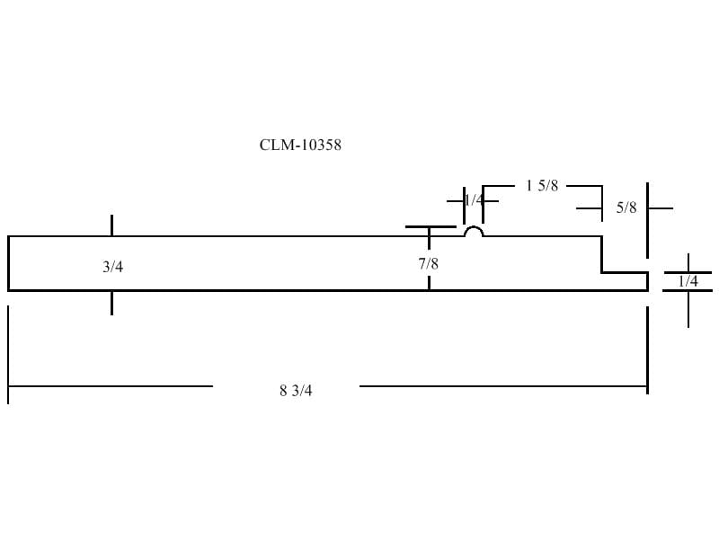 CLM-10358 technical drawing with dimensions.