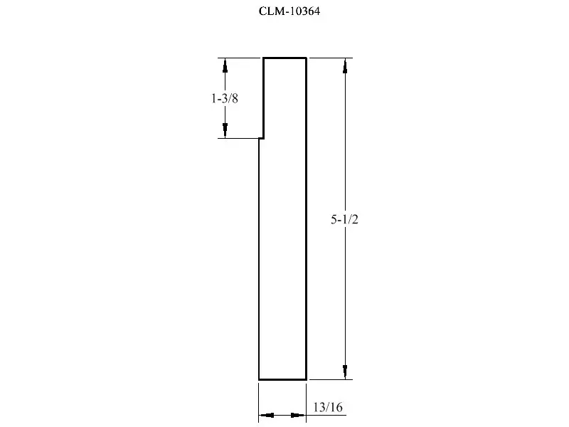 Line drawing of a door frame with dimensions.