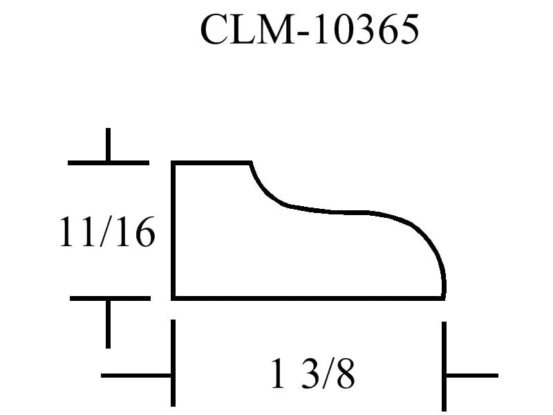 CLM-10365 molding profile diagram.