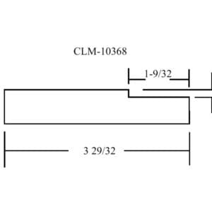 Diagram showing dimensions of part CLM-10368.