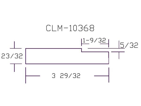 CLM-10368 part diagram with dimensions.
