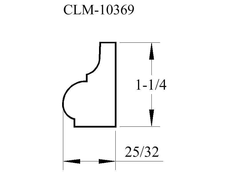 Line drawing of CLM-10369 molding.