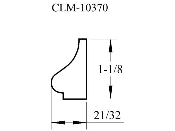 CLM-10370 molding profile diagram.