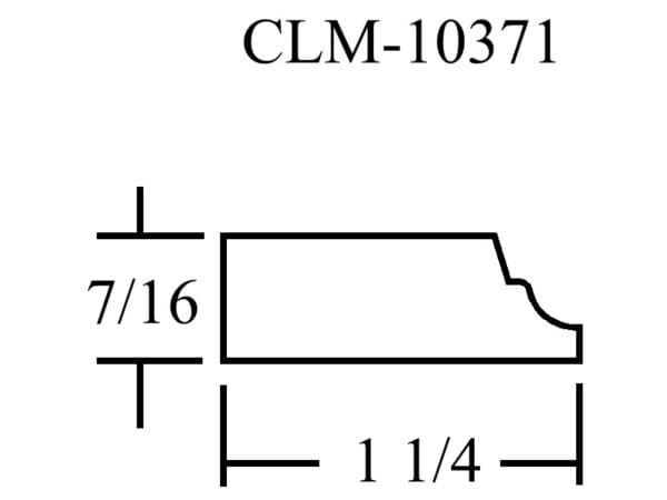 CLM-10371 molding profile diagram.