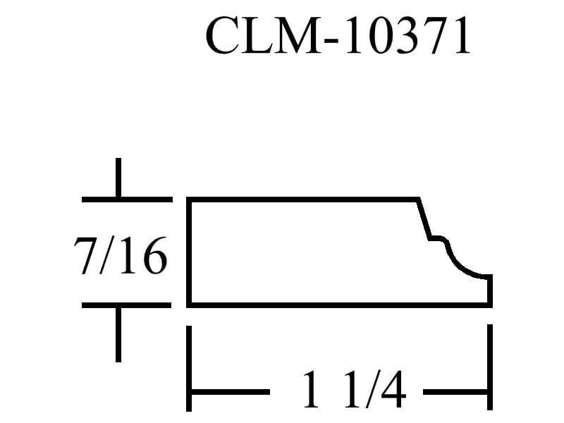 CLM-10371 molding profile diagram.