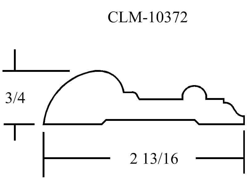 CLM-10372 molding profile diagram.