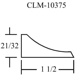 CLM-10375 molding profile diagram.